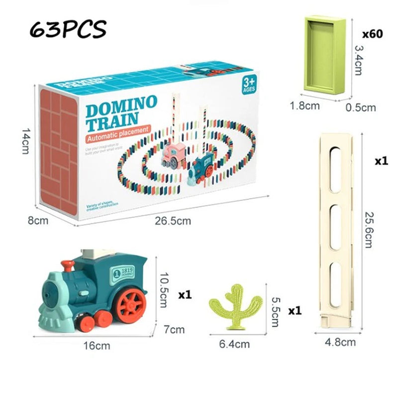 Children'S Toys Domino Train Electric Car Kids Automatic Laying Dominoes Set Brick Blocks Kits Children'S Games for Boys Gift